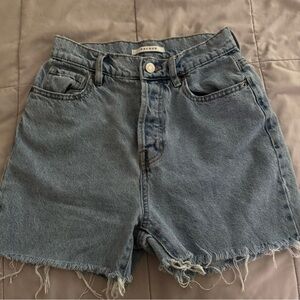 PacSun Blue Jean Shorts High-Waisted Cut-Off